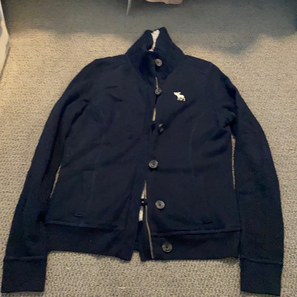Abercrombie jacket w/ knit collar& sherpa lining